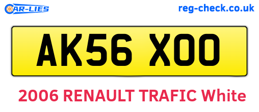 AK56XOO are the vehicle registration plates.