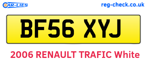 BF56XYJ are the vehicle registration plates.