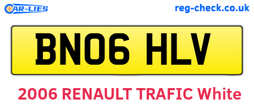 BN06HLV are the vehicle registration plates.