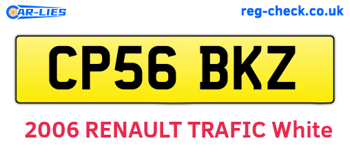 CP56BKZ are the vehicle registration plates.