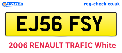 EJ56FSY are the vehicle registration plates.