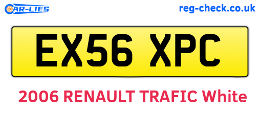 EX56XPC are the vehicle registration plates.