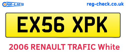EX56XPK are the vehicle registration plates.