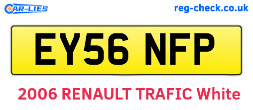 EY56NFP are the vehicle registration plates.