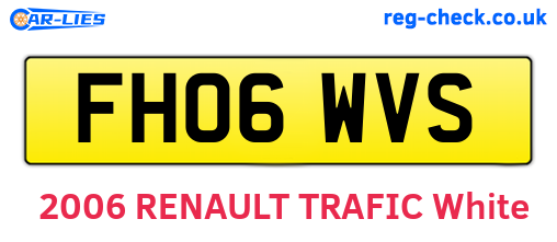 FH06WVS are the vehicle registration plates.