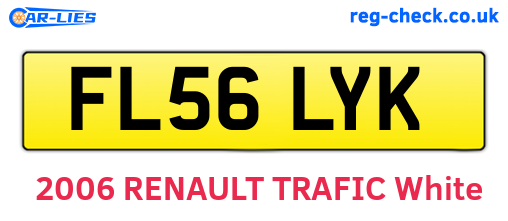 FL56LYK are the vehicle registration plates.