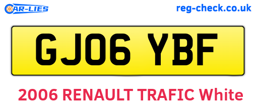 GJ06YBF are the vehicle registration plates.