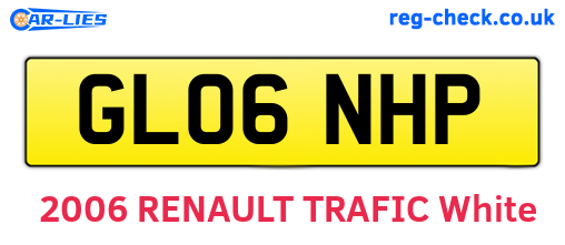 GL06NHP are the vehicle registration plates.
