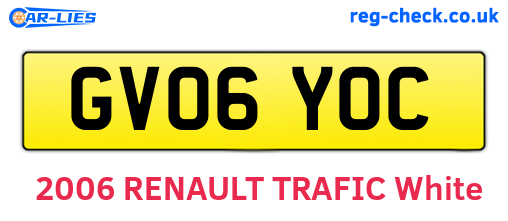 GV06YOC are the vehicle registration plates.