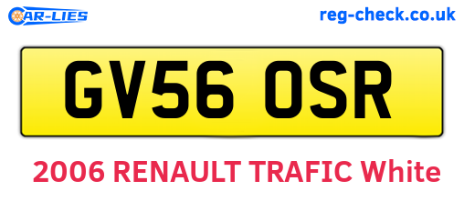 GV56OSR are the vehicle registration plates.