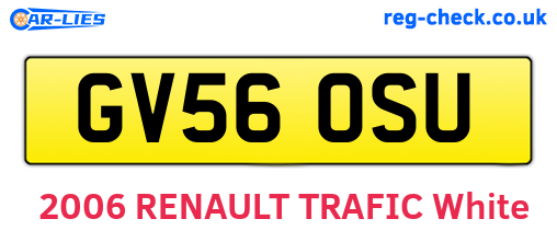 GV56OSU are the vehicle registration plates.