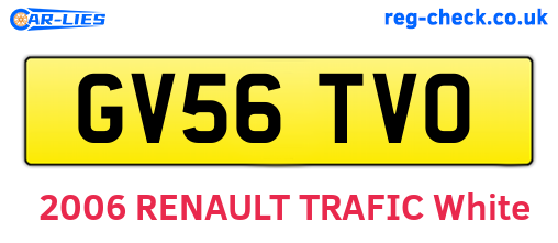 GV56TVO are the vehicle registration plates.