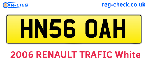 HN56OAH are the vehicle registration plates.