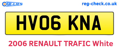 HV06KNA are the vehicle registration plates.