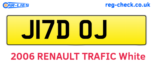 J17DOJ are the vehicle registration plates.