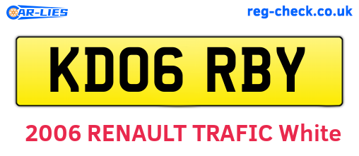 KD06RBY are the vehicle registration plates.
