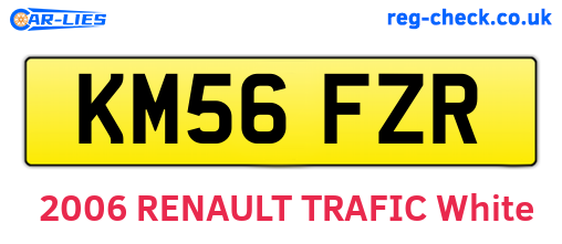 KM56FZR are the vehicle registration plates.