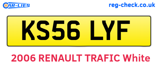 KS56LYF are the vehicle registration plates.