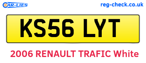 KS56LYT are the vehicle registration plates.