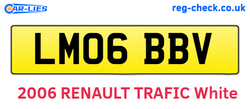 LM06BBV are the vehicle registration plates.