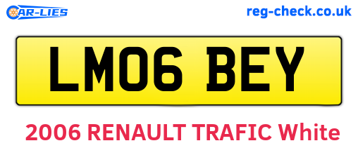 LM06BEY are the vehicle registration plates.