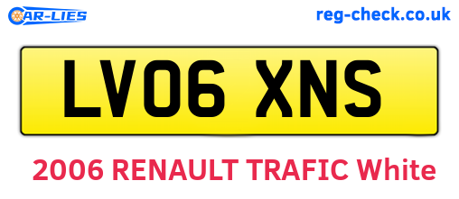 LV06XNS are the vehicle registration plates.