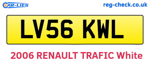 LV56KWL are the vehicle registration plates.