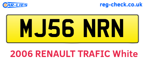 MJ56NRN are the vehicle registration plates.