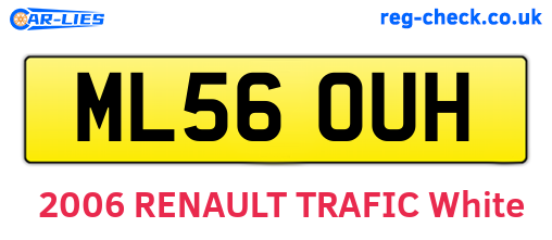 ML56OUH are the vehicle registration plates.