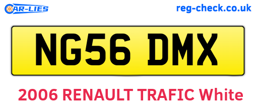 NG56DMX are the vehicle registration plates.