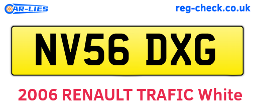 NV56DXG are the vehicle registration plates.