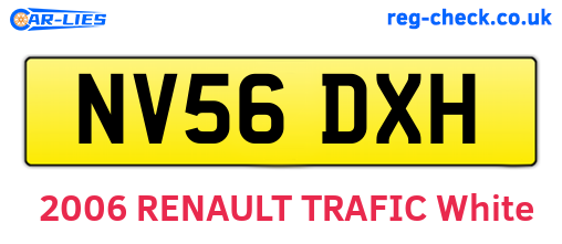 NV56DXH are the vehicle registration plates.