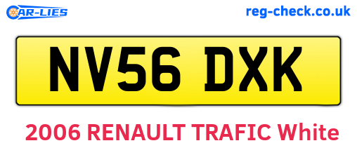 NV56DXK are the vehicle registration plates.