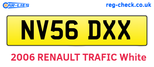 NV56DXX are the vehicle registration plates.