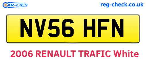 NV56HFN are the vehicle registration plates.