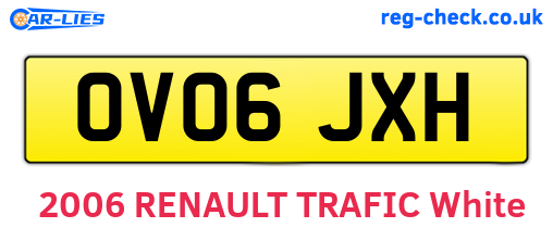 OV06JXH are the vehicle registration plates.