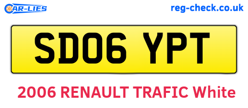 SD06YPT are the vehicle registration plates.