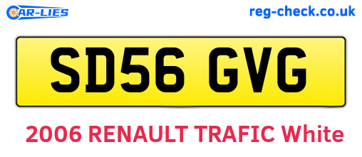 SD56GVG are the vehicle registration plates.