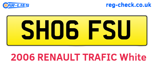 SH06FSU are the vehicle registration plates.