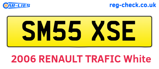 SM55XSE are the vehicle registration plates.