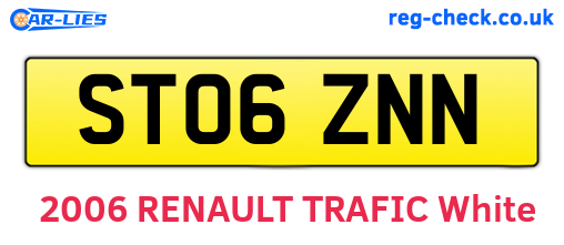 ST06ZNN are the vehicle registration plates.