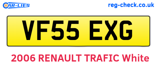 VF55EXG are the vehicle registration plates.