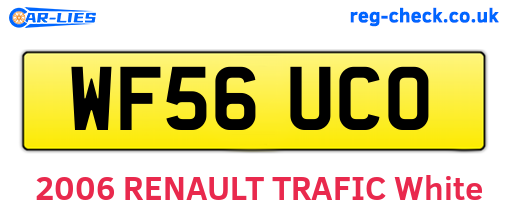 WF56UCO are the vehicle registration plates.