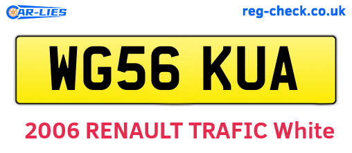 WG56KUA are the vehicle registration plates.