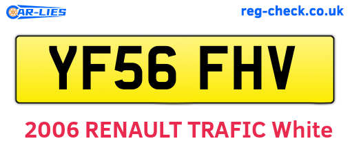 YF56FHV are the vehicle registration plates.
