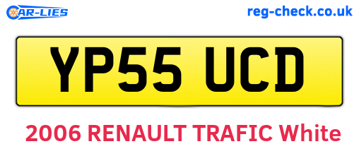 YP55UCD are the vehicle registration plates.