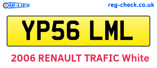 YP56LML are the vehicle registration plates.