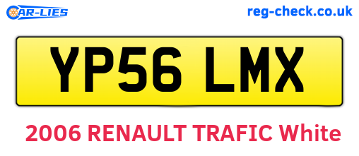 YP56LMX are the vehicle registration plates.