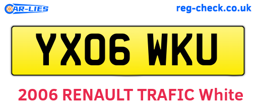 YX06WKU are the vehicle registration plates.