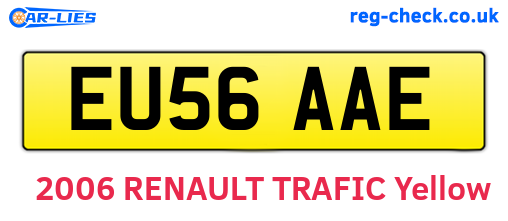 EU56AAE are the vehicle registration plates.